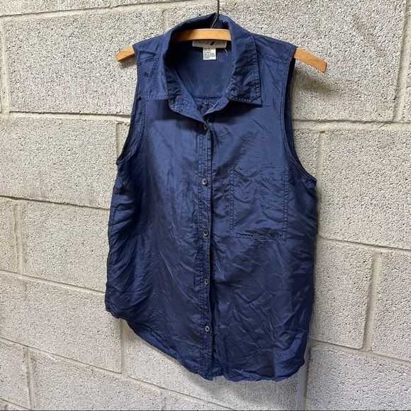 Vintage Jonathan Martin Silk Button Down Tank - Picture 2 of 7
